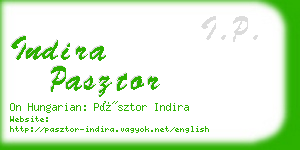 indira pasztor business card